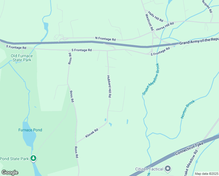 map of restaurants, bars, coffee shops, grocery stores, and more near 55 Hubbard Hill Road in Killingly
