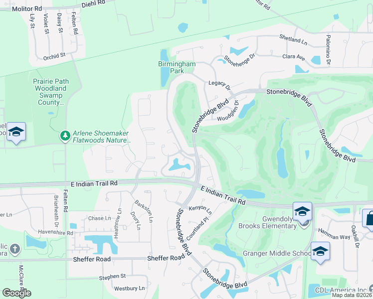 map of restaurants, bars, coffee shops, grocery stores, and more near 2329 Legacy Drive in Aurora