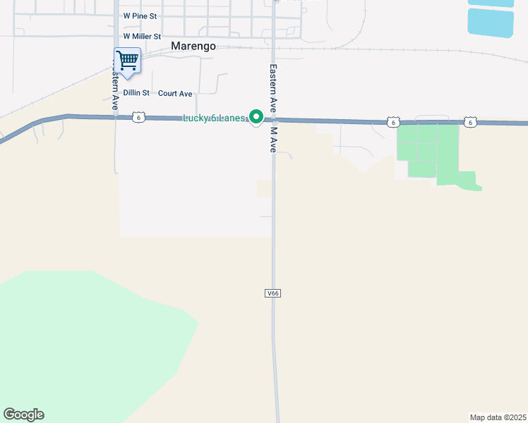map of restaurants, bars, coffee shops, grocery stores, and more near 1501-1521 County Highway V66 in Marengo