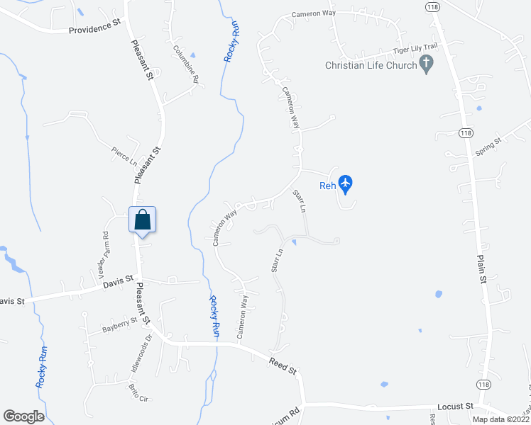 map of restaurants, bars, coffee shops, grocery stores, and more near 105 Cameron Way in Rehoboth