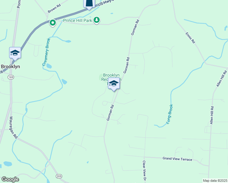map of restaurants, bars, coffee shops, grocery stores, and more near 119 Gorman Road in Brooklyn