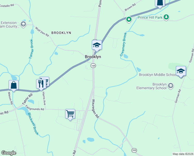 map of restaurants, bars, coffee shops, grocery stores, and more near 38 Canterbury Road in Brooklyn