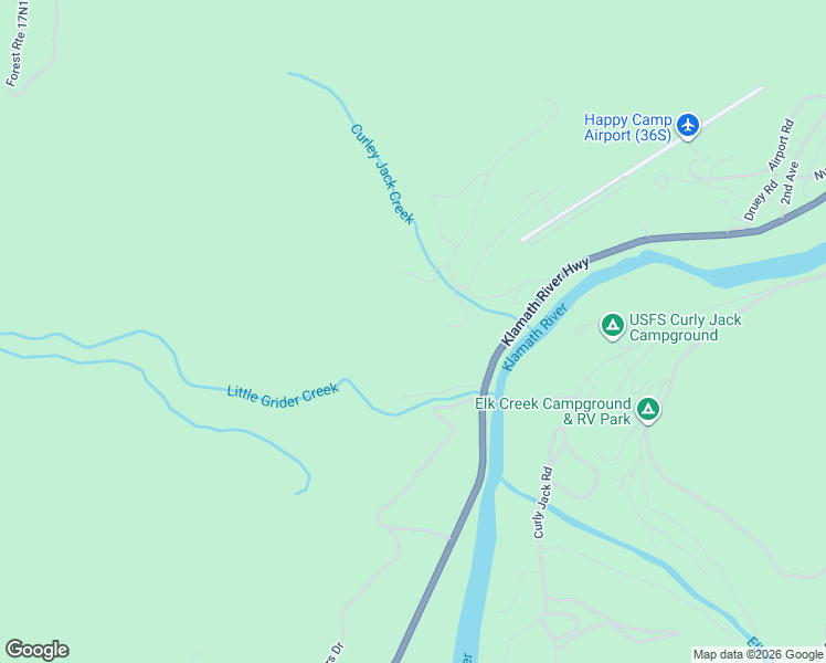 map of restaurants, bars, coffee shops, grocery stores, and more near 99 Lower Airport Road in Siskiyou