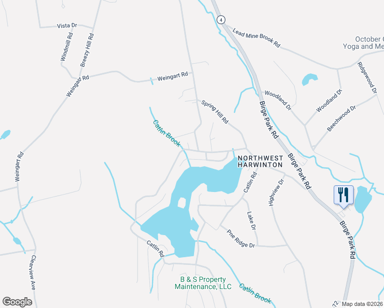 map of restaurants, bars, coffee shops, grocery stores, and more near 232 Catlin Road in Harwinton
