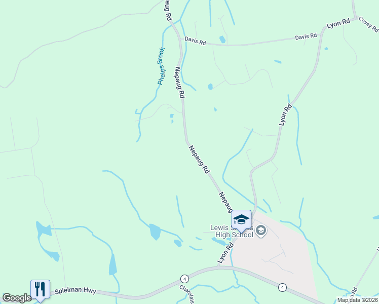 map of restaurants, bars, coffee shops, grocery stores, and more near 63 Nepaug Road in Burlington