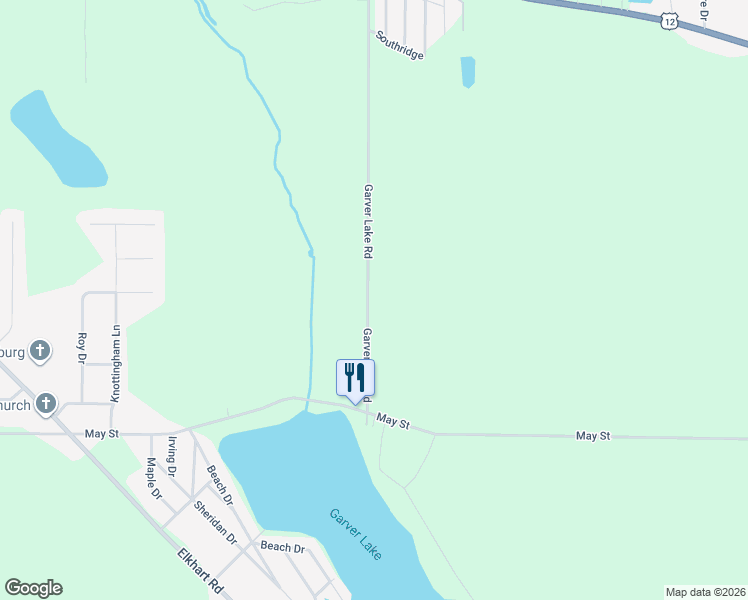 map of restaurants, bars, coffee shops, grocery stores, and more near 69635 Garver Road in Edwardsburg
