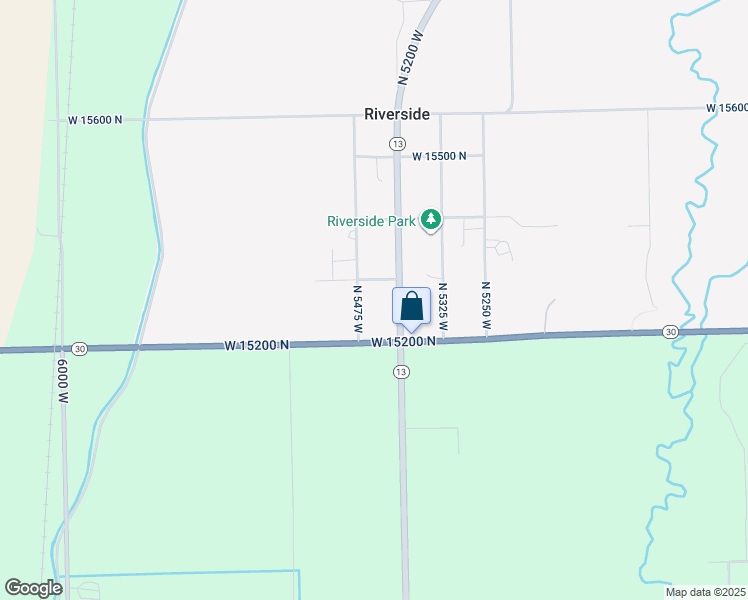 map of restaurants, bars, coffee shops, grocery stores, and more near 15270 North 5475 West in Riverside