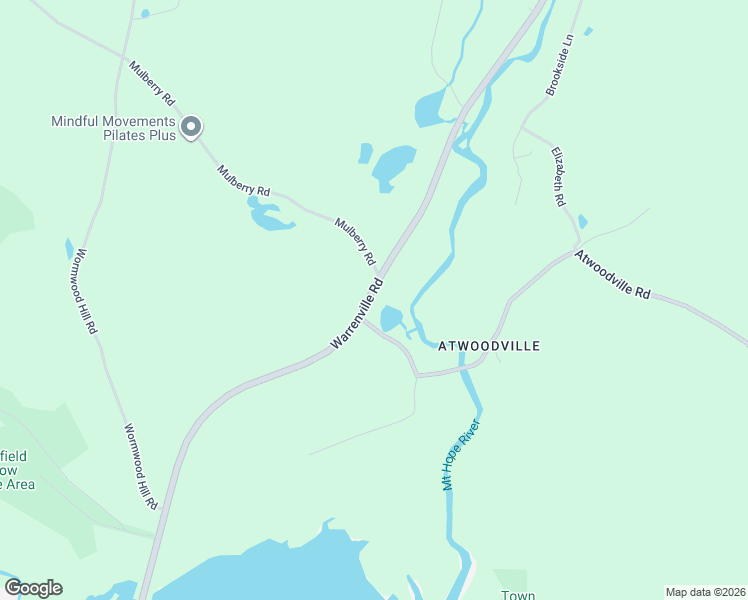 map of restaurants, bars, coffee shops, grocery stores, and more near 377 Warrenville Road in Mansfield