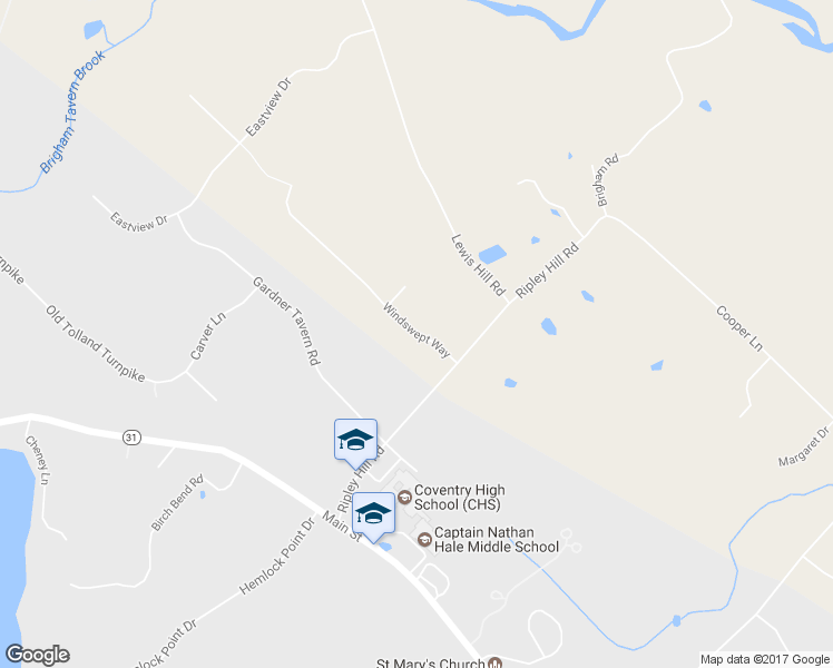 map of restaurants, bars, coffee shops, grocery stores, and more near 50 Windswept Way in Coventry