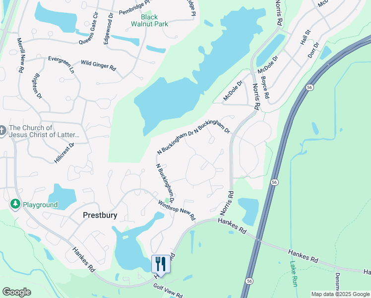 map of restaurants, bars, coffee shops, grocery stores, and more near 41 Walnut Circle in Sugar Grove