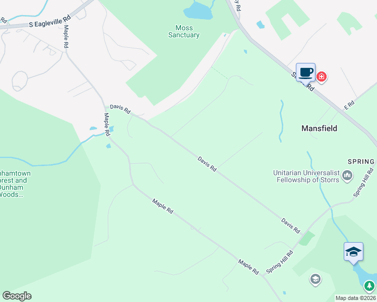 map of restaurants, bars, coffee shops, grocery stores, and more near 141 Davis Road in Mansfield