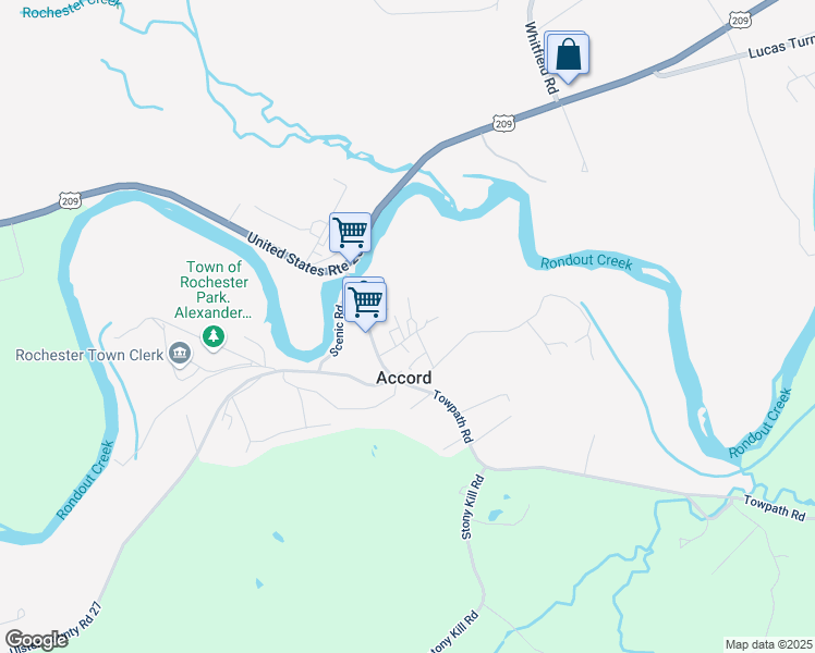 map of restaurants, bars, coffee shops, grocery stores, and more near School Road in Accord
