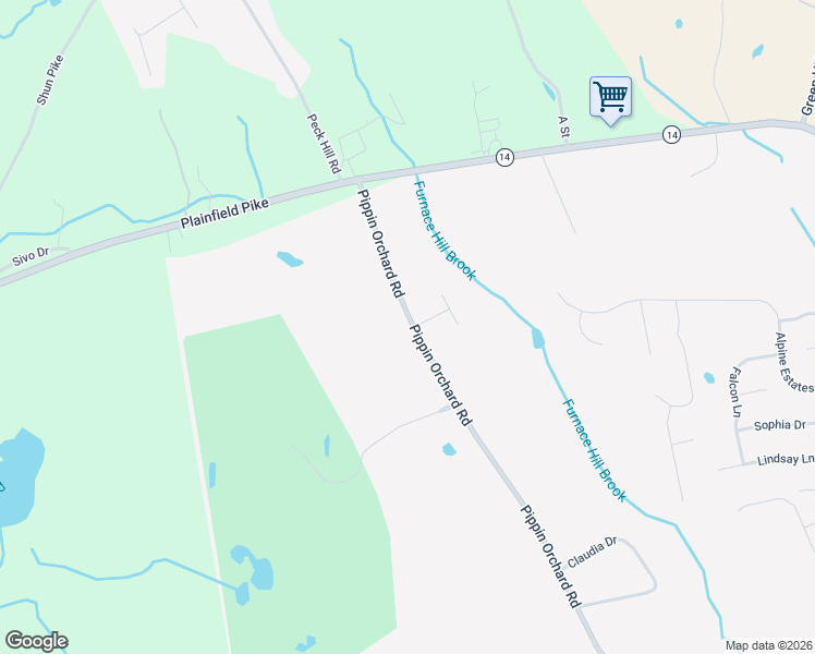 map of restaurants, bars, coffee shops, grocery stores, and more near 161 Pippin Orchard Road in Cranston