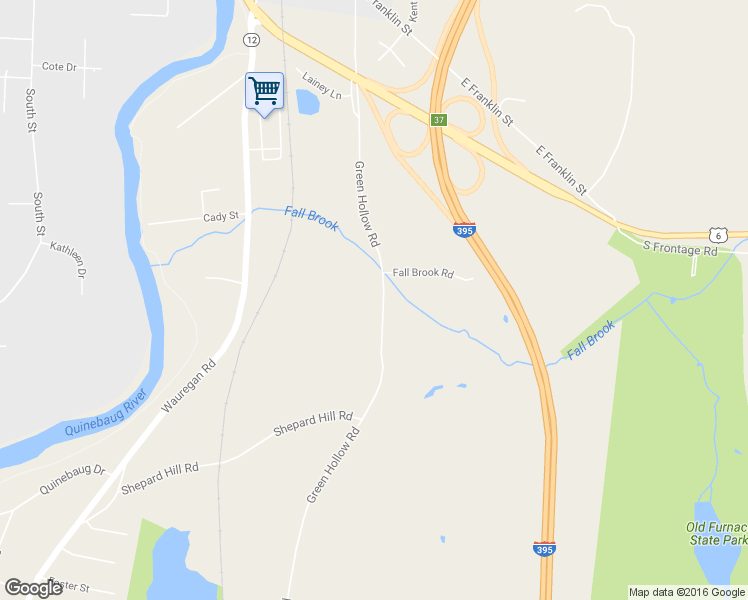 map of restaurants, bars, coffee shops, grocery stores, and more near 197 Green Hollow Road in Killingly