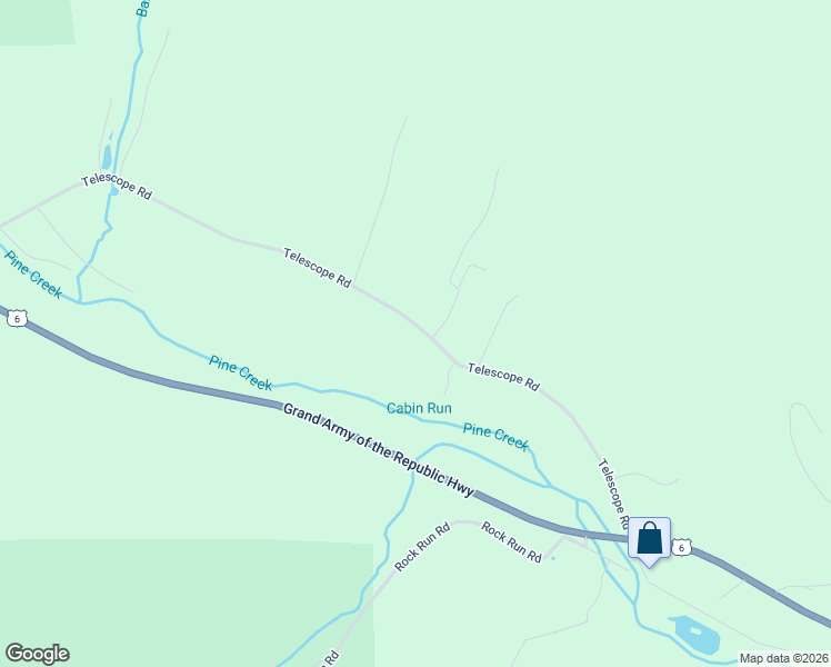 map of restaurants, bars, coffee shops, grocery stores, and more near 223-297 Telescope Road in Ulysses