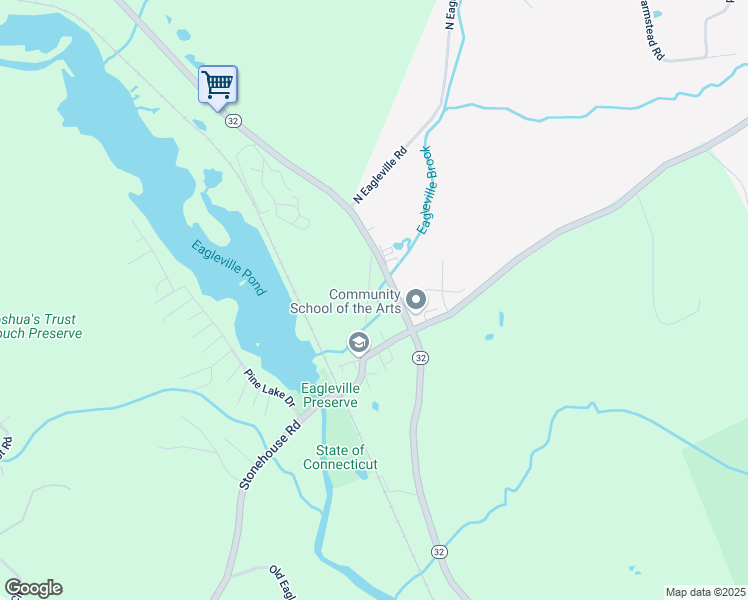 map of restaurants, bars, coffee shops, grocery stores, and more near 458 South Eagleville Road in Mansfield