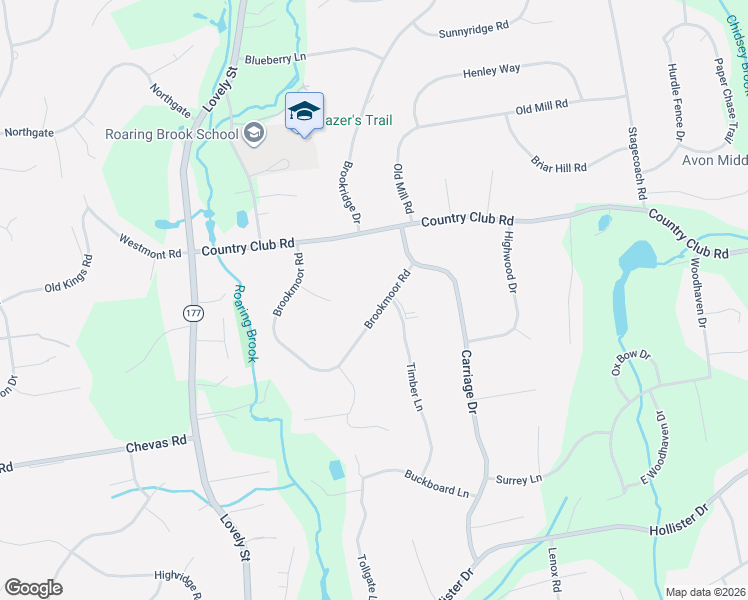 map of restaurants, bars, coffee shops, grocery stores, and more near 35 Brookmoor Road in Avon