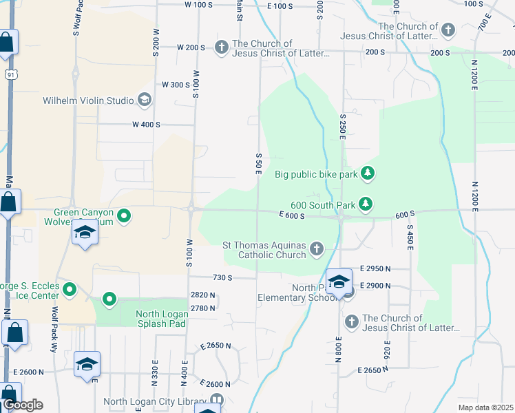 map of restaurants, bars, coffee shops, grocery stores, and more near 640 South 50 East in Hyde Park