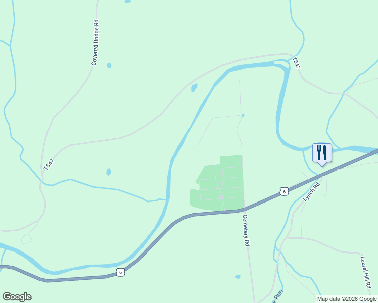 map of restaurants, bars, coffee shops, grocery stores, and more near 266 Sugar Run Lane in Towanda