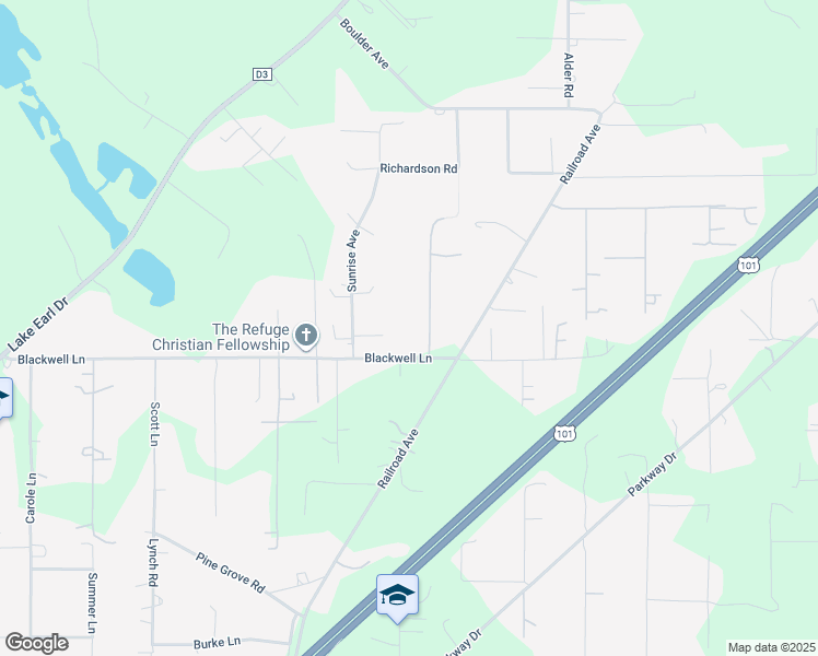 map of restaurants, bars, coffee shops, grocery stores, and more near 400 Hobbs Wall Road in Crescent City