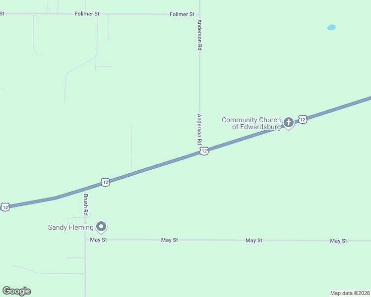 map of restaurants, bars, coffee shops, grocery stores, and more near 69560 Anderson Road in Niles