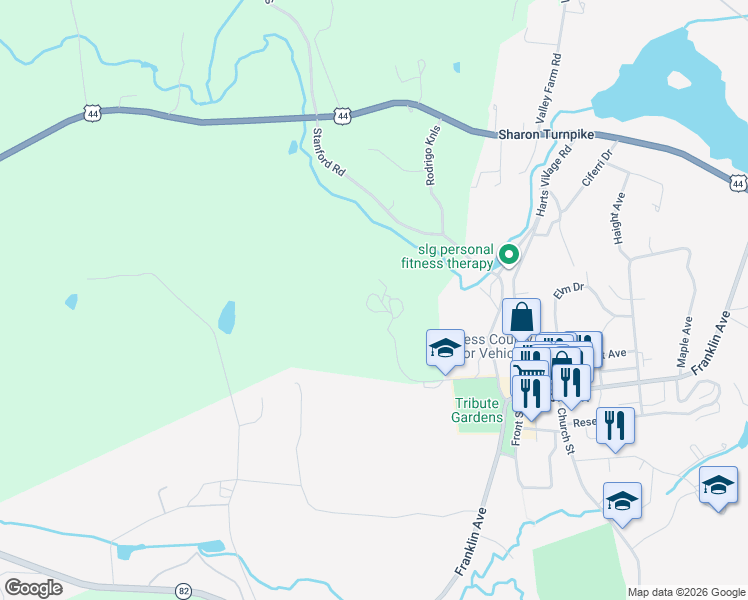 map of restaurants, bars, coffee shops, grocery stores, and more near 60 Saint Josephs Drive in Millbrook
