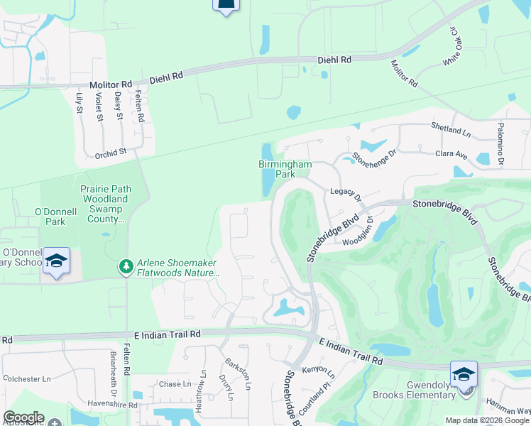 map of restaurants, bars, coffee shops, grocery stores, and more near 2441 Legacy Drive in Aurora