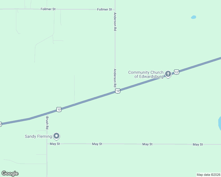 map of restaurants, bars, coffee shops, grocery stores, and more near 69560 Anderson Road in Niles