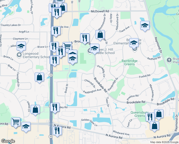 map of restaurants, bars, coffee shops, grocery stores, and more near 1737 Paxton Drive in Naperville