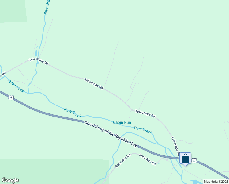 map of restaurants, bars, coffee shops, grocery stores, and more near 223-297 Telescope Road in Ulysses