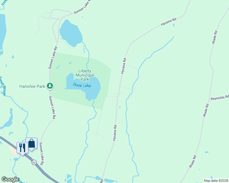 map of restaurants, bars, coffee shops, grocery stores, and more near 12 Nature Lake Road in Liberty