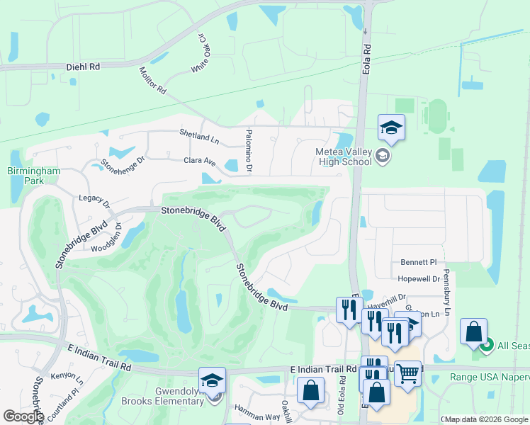 map of restaurants, bars, coffee shops, grocery stores, and more near in Aurora