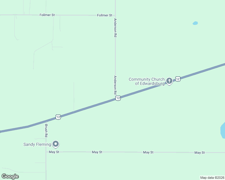 map of restaurants, bars, coffee shops, grocery stores, and more near 69560 Anderson Road in Niles