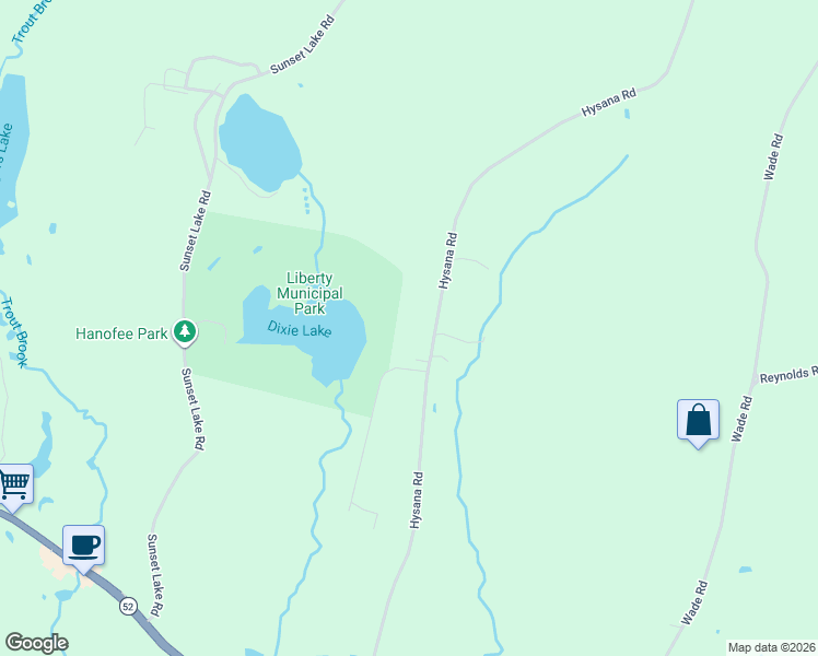 map of restaurants, bars, coffee shops, grocery stores, and more near 12 Nature Lake Road in Liberty