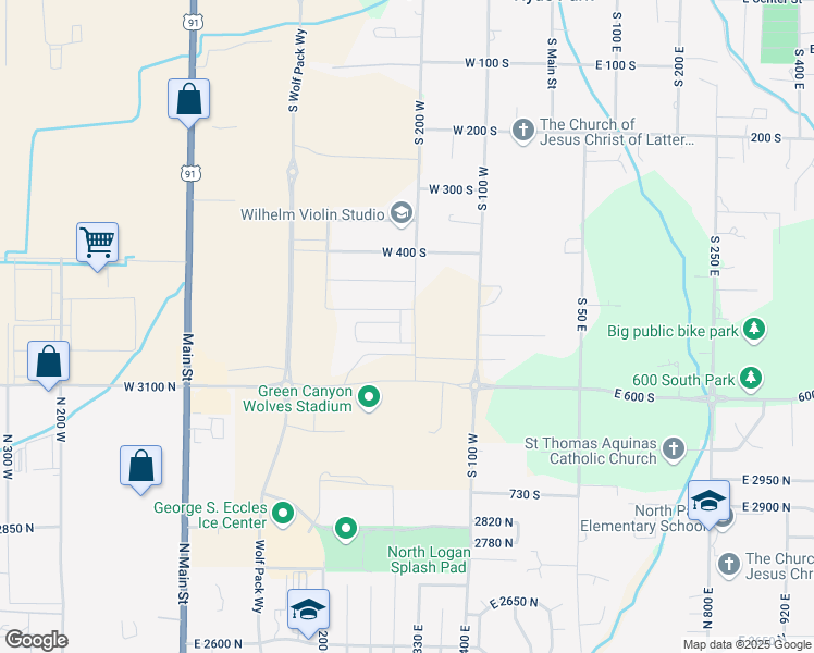 map of restaurants, bars, coffee shops, grocery stores, and more near 532 South 220 West in Hyde Park