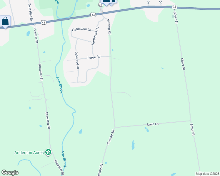 map of restaurants, bars, coffee shops, grocery stores, and more near 337 Swamp Rd in Coventry