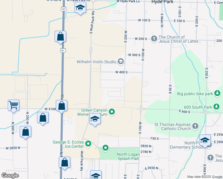 map of restaurants, bars, coffee shops, grocery stores, and more near 279 520 South in Hyde Park