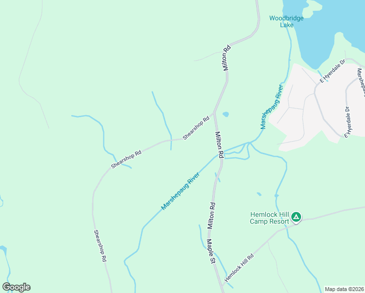 map of restaurants, bars, coffee shops, grocery stores, and more near 43 Shearshop Road in Goshen