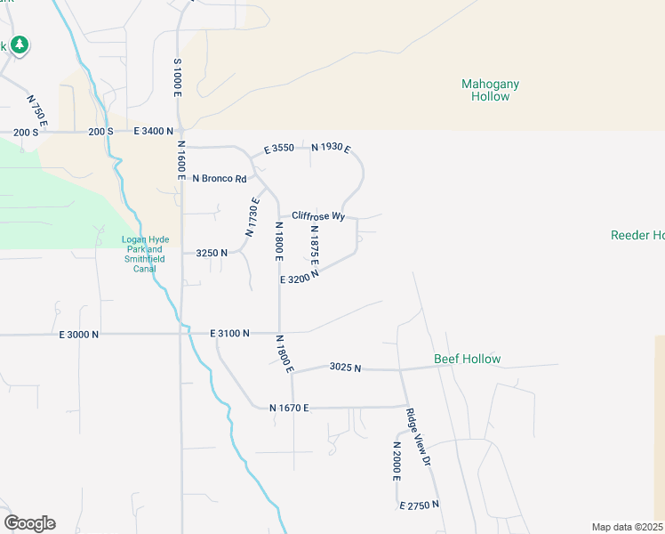 map of restaurants, bars, coffee shops, grocery stores, and more near 1910 North 1950 East in North Logan