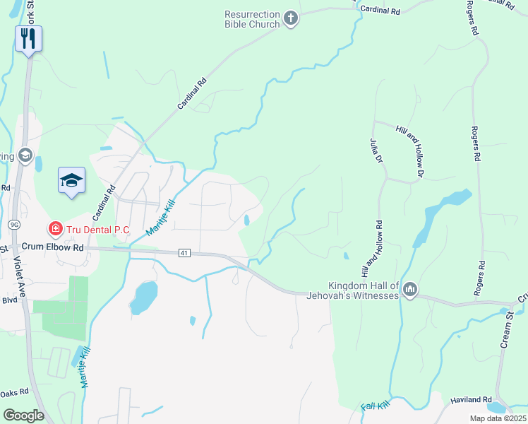 map of restaurants, bars, coffee shops, grocery stores, and more near 120 Horns Park Road North in Hyde Park