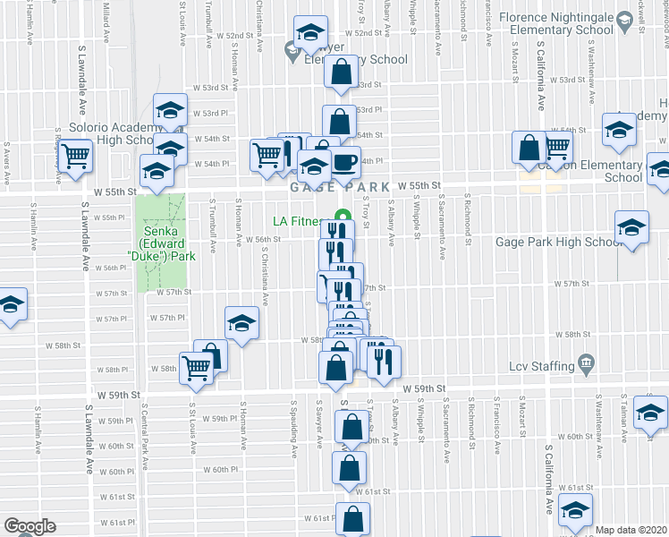 map of restaurants, bars, coffee shops, grocery stores, and more near in Chicago