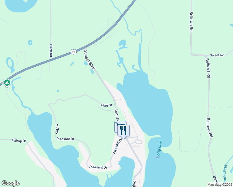 map of restaurants, bars, coffee shops, grocery stores, and more near 69233 Sunset Boulevard in Union