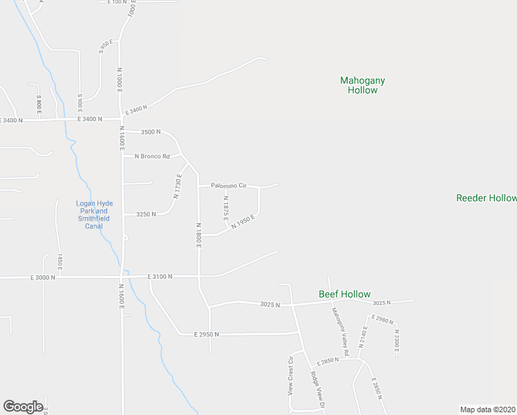 map of restaurants, bars, coffee shops, grocery stores, and more near 3265 North 1950 East in North Logan