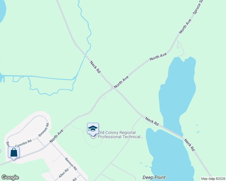 map of restaurants, bars, coffee shops, grocery stores, and more near 671 Neck Road in Rochester