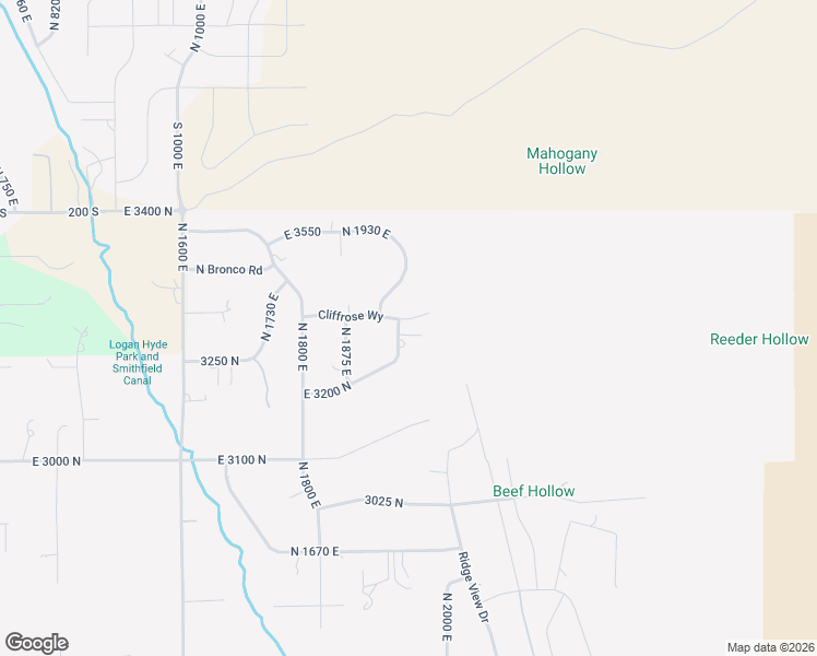 map of restaurants, bars, coffee shops, grocery stores, and more near 3338 North 1950 East in North Logan