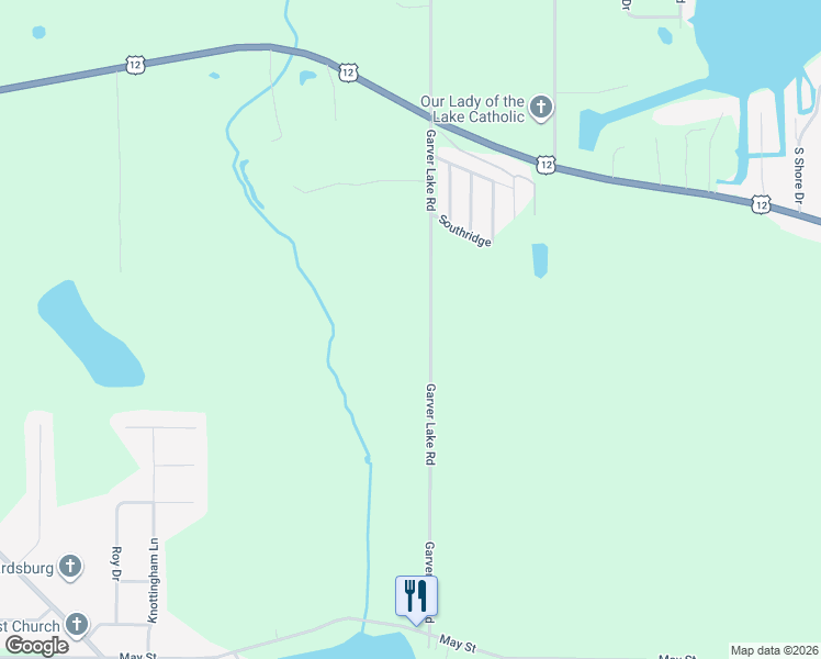 map of restaurants, bars, coffee shops, grocery stores, and more near 69348-69350 Garver Lake Road in Edwardsburg