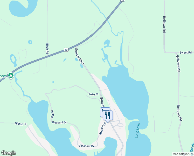 map of restaurants, bars, coffee shops, grocery stores, and more near 69233 Sunset Boulevard in Union