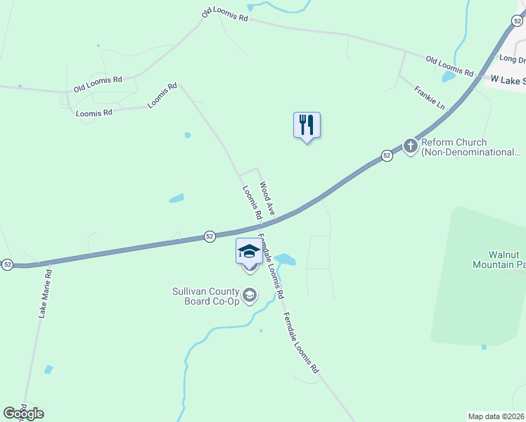 map of restaurants, bars, coffee shops, grocery stores, and more near 6 Loomis Rd in Liberty