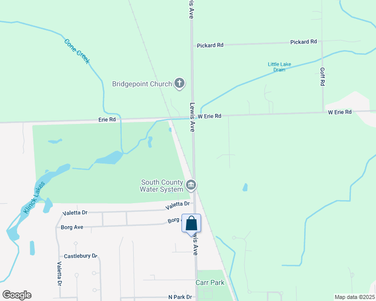 map of restaurants, bars, coffee shops, grocery stores, and more near 9673 Lewis Avenue in Temperance