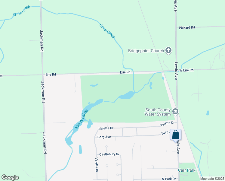 map of restaurants, bars, coffee shops, grocery stores, and more near 1361 West Erie Road in Temperance